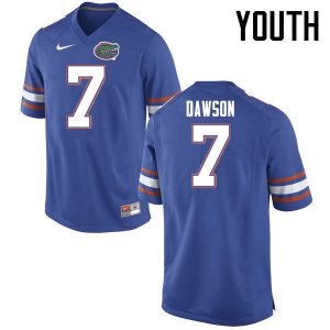 Youth Florida Gators #7 Duke Dawson NCAA Nike Blue Authentic Stitched College Football Jersey ZNG7762LW